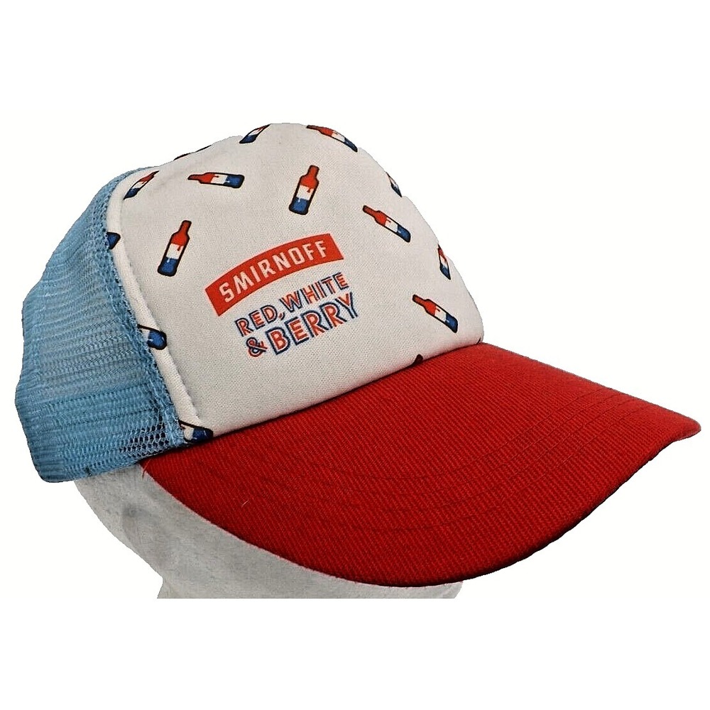 Smirnoff Red White & Berry Foam/Mesh SnapBack July 4th Promo Cap